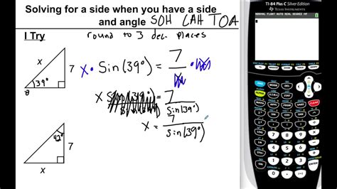 Problem Solving With Sine Cosine And Tangent Youtube