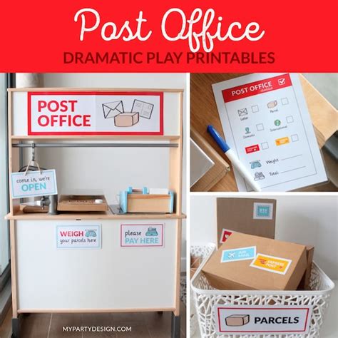 Post Office Dramatic Play Printables Mailman Pretend Play Etsy
