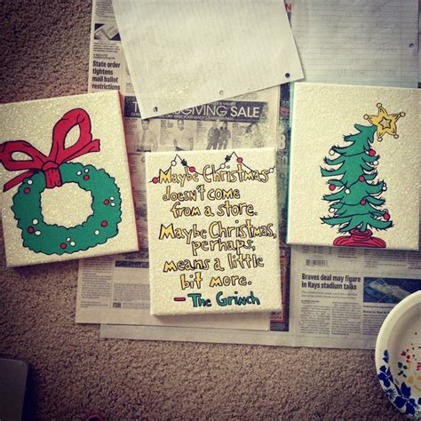 Grinch Inspired Christmas Canvases Made By Me Christmas Canvas