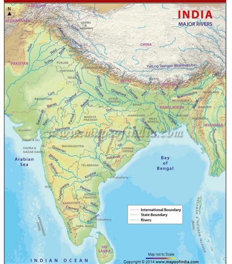Mark In Indias Map Of All Rivers Of India And Its Tributaries