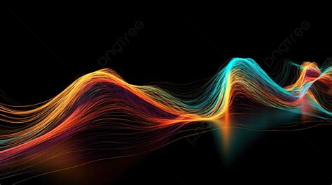 Creative Line Art Colorful Abstract Wave Lines In 3d Render Background