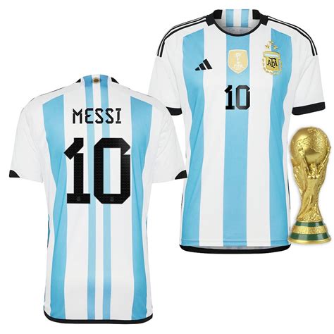 Argentina 2022 World Cup Jersey Lionel Messi Away Authentic