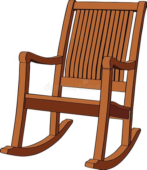Wood is the most commonly used material for old rocking chairs because things like plastic weren't invented yet. Wooden rocking armchair stock vector. Illustration of ...