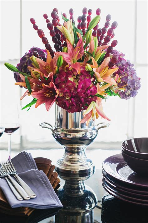 Symbol of happiness — flowers are a very easiest way of changing human mood. How to Make a Floral Centerpiece With Edible Grape Skewers ...