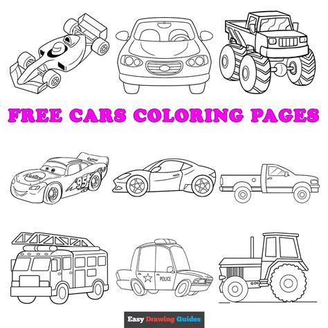 Free Cars Coloring Pages For Kids