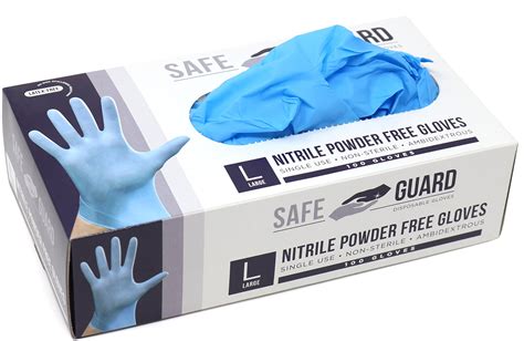 safeguard nitrile disposable gloves powder free food grade gloves latex free 100 gloves