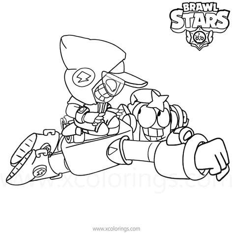 Surge Brawl Stars Coloring Pages With Max XColorings