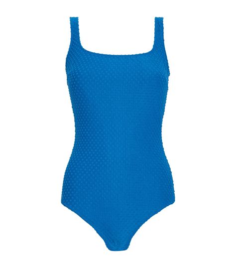 Gottex Blue Textured Swimsuit Harrods Uk