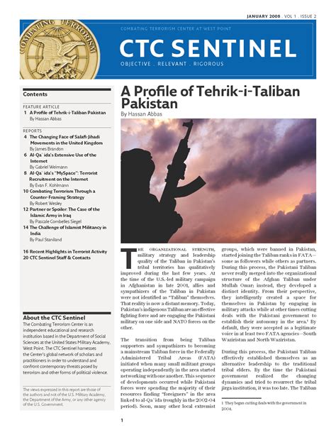 A Profile Of Tehrik I Taliban Pakistan Combating Terrorism Center At West Point