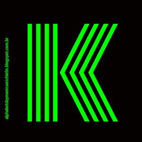 Alphabet Letter K Font Names Neon Green Ibm Logo Tech Company