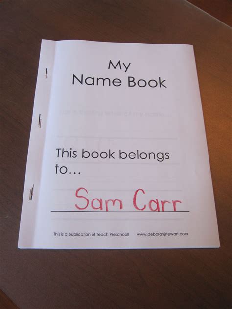 My Name Book A Preschool Printable Preschool Names Preschool