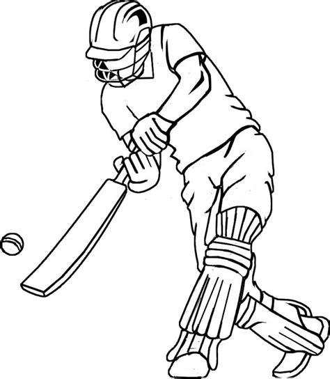 Coloring Pages Cricket