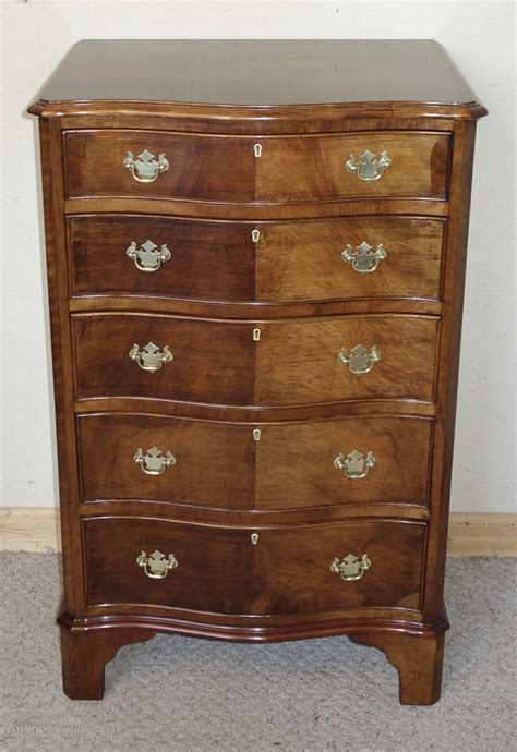 Tall And Narrow Walnut Chest Of Drawers Antiques Atlas