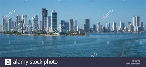 Colombia Cartagena Bocagrande Skyline Stock Photo Alamy