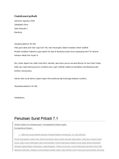 Contoh surat pendek 3 4. Contoh Surat Application Letter