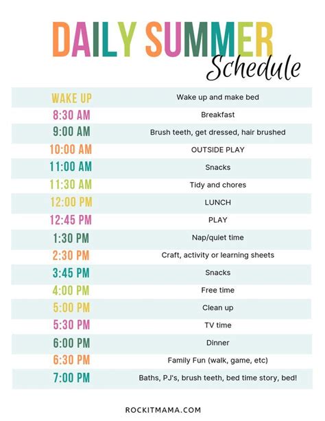 Create A Summer Activity Planner Free Printable Included Rock It