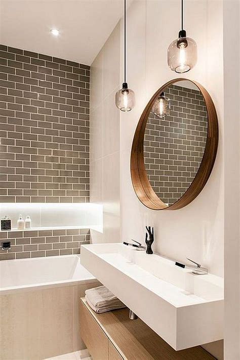 Modern Round Mirror Bathroom Sbathnor