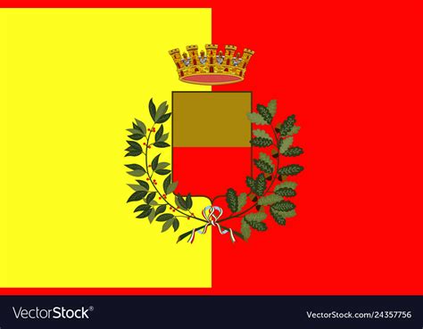 Flag Of Naples Of Campania Italy Royalty Free Vector Image