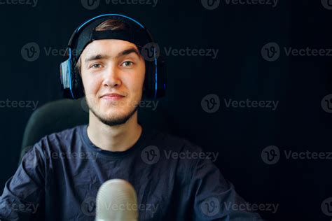 Gamer With Headset 2922921 Stock Photo At Vecteezy