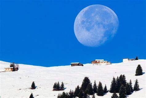 Blue Skies In Swiss Alps Near Untervas Photo Winter Moon Travel Dreams