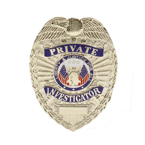 Private Investigator Badge With Leather Case Pi Badge Case