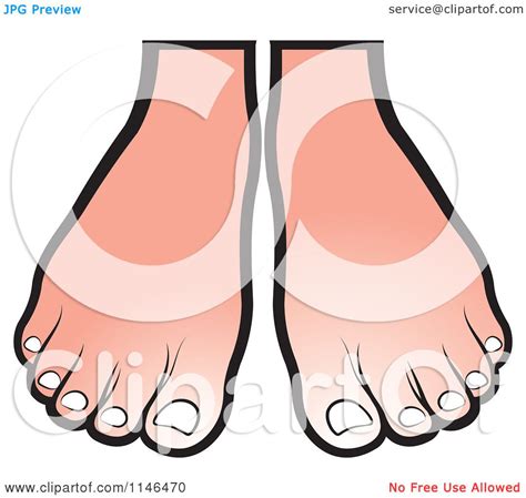 Clipart Of A Pair Of Feet Royalty Free Vector Illustration By Lal
