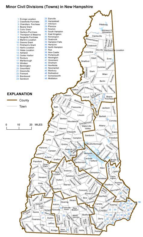 Printable Map Of New Hampshire Towns Printable Calendars AT A GLANCE