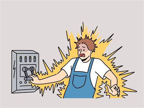 Man Get Electric Shock From Dashboard Technician Or Mechanic Suffer