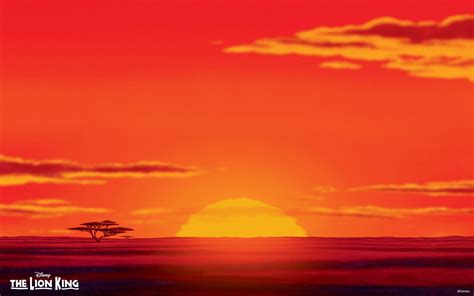 Sunset Disney Company Silhouettes The Lion King Wallpaper 1920x1440