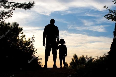 Father And Daughter Silhouette — Stock Photo © Asife 21308429