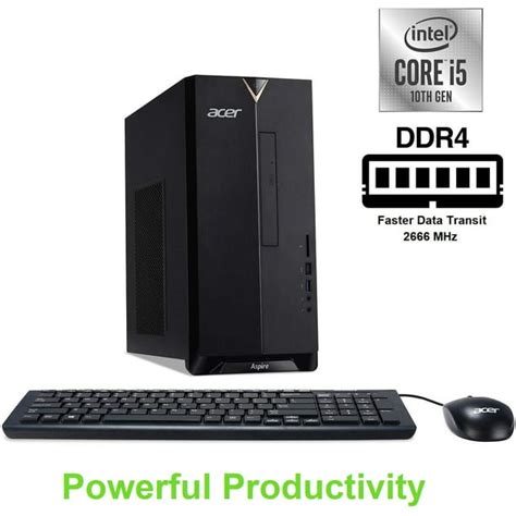 Acer Aspire Tc 895 Ua92 Desktop 10th Gen Intel Core I5 10400 6 Core