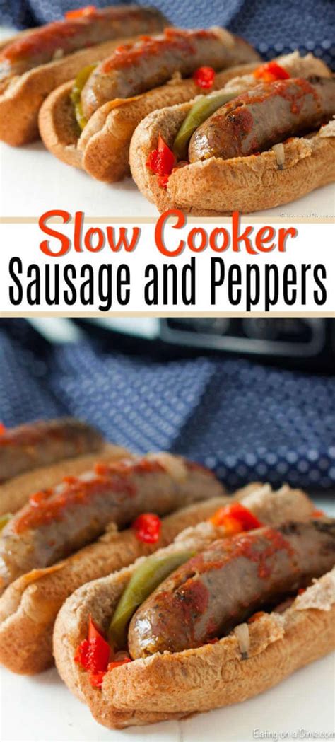 Pork belly has varying amounts of lean so you would need to adjust for that. Crock Pot Sausage and Peppers | Recipe | Sausage crockpot ...