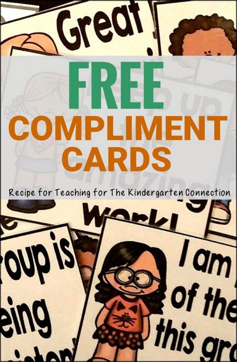 Free Compliment Cards The Kindergarten Connection