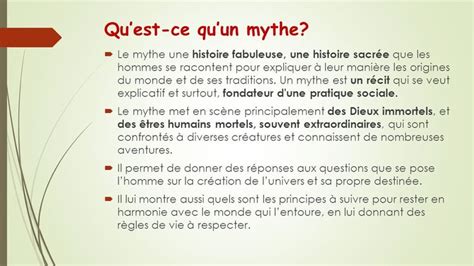 Quest Ce Quun Mythe Les Mythes Récit Raconter