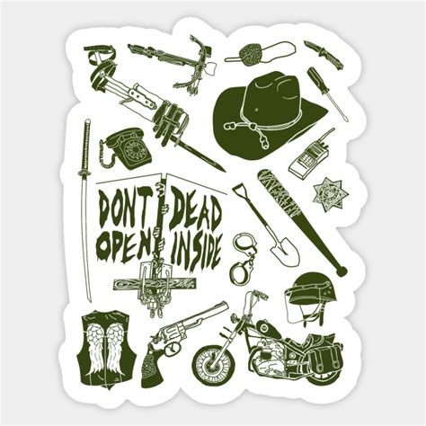 Dont Open Dead Inside The Walking Dead Sticker Teepublic
