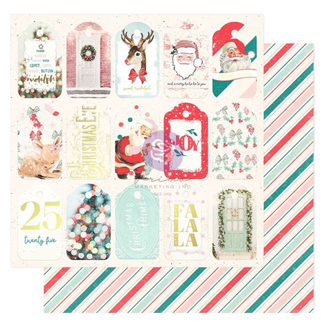 Candy Cane Lane Double Sided Cardstock 12x12 Festive Feeling Wfoil
