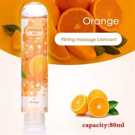 80ml Fruit Flavor Sex Lubricant Orgasm Body Massage Oil Lube Anal Water