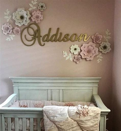 Gold Glitter Name Sign For Nursery Baby And Kids Room