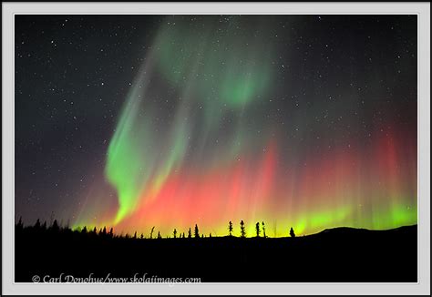 Photo Of Red Aurora Borealis Display Alaska