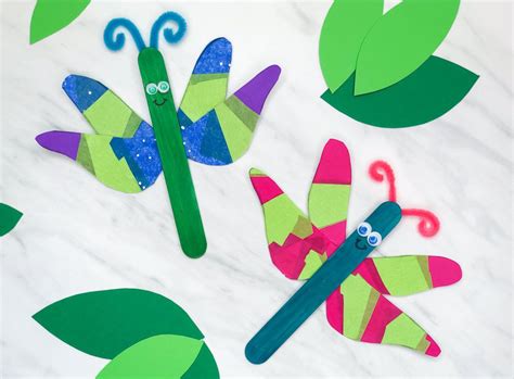 Popsicle Stick Dragonfly Craft For Kids Dragon Fly Craft Spring