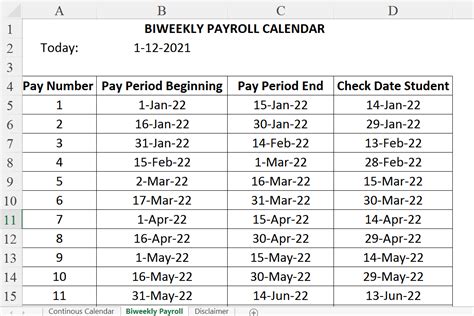 Biweekly Pay Schedule Allbusinesstemplates Com