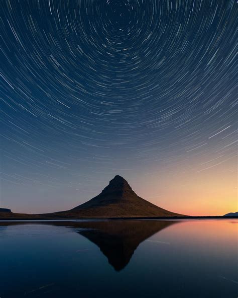 Interesting Photo Of The Day Star Trails Over Mt Kirkjufell