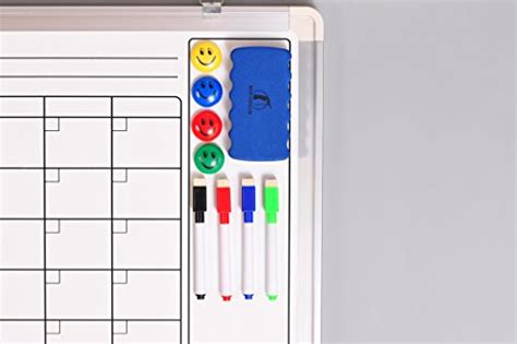 Whiteboard Monthly Wall Calendar Set 24 X 18 Inch Magnetic Dry Erase