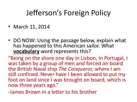 thomas jefferson s foreign policy