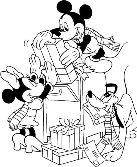 Christmas mickey mouse coloring pages. Mickey mouse christmas coloring pages