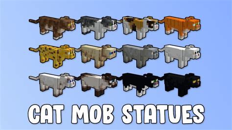 Cat Mob Statues Minecraft Map Minecraft Cat Minecraft Cats
