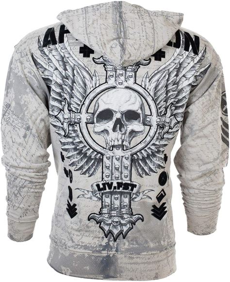 Vintage Affliction Live Fast Reversible Hoodie Full Zip Size Xxl