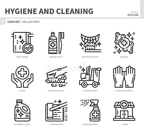 Hygiene Icon Set Stock Vector Illustration Of Health 188707276