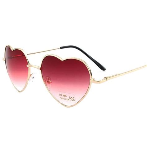 Cheap Women Cute Metal Frame Love Heart Shaped Color Sunglasses Party Outdoor Eyewear Joom