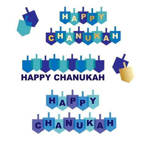 Happy Chanukah Graphics With Dreidels 1762661 Vector Art At Vecteezy